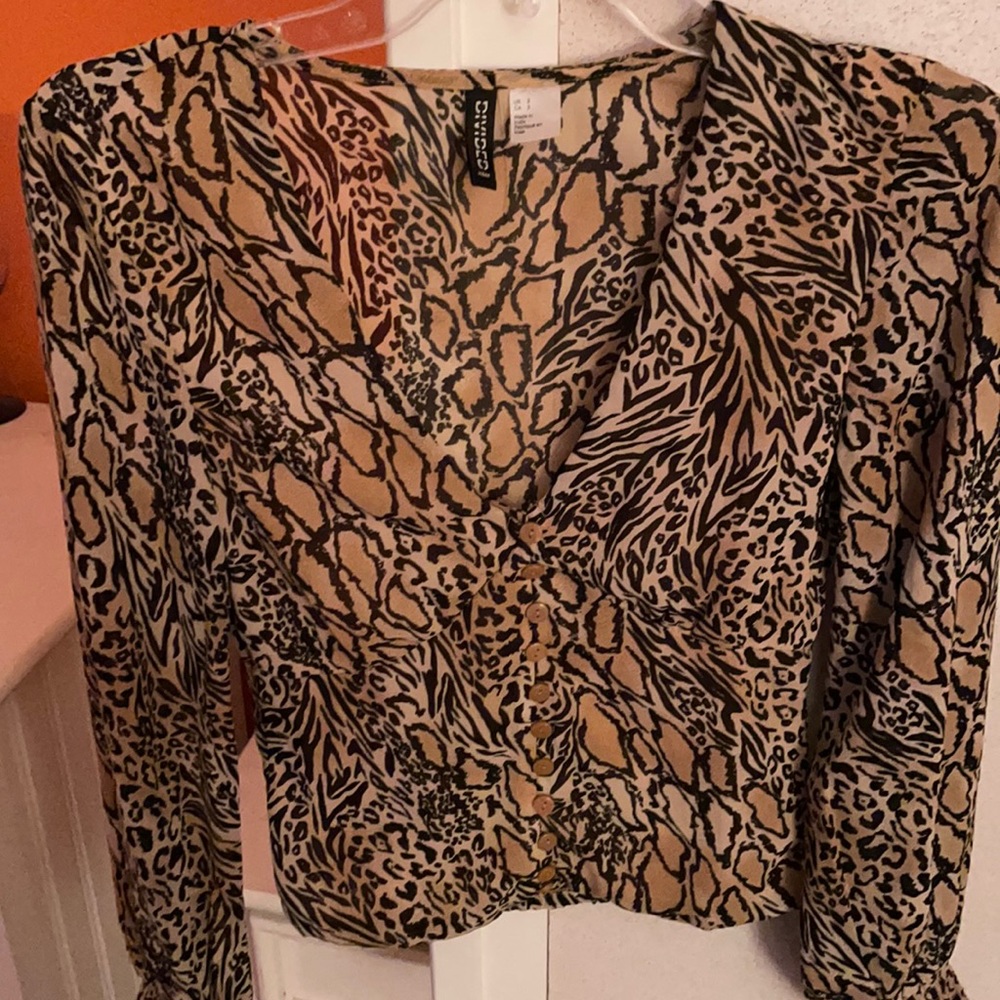 Cheetah Print H&M blouse (Size: 2)
